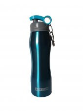 Bear & Dear İnce Pipetli Metalik Mavi Klipsli Matara 750 Ml - MT0035 - 1