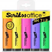 Scrikss Sh 712 5'Li Fosforlu Kalem Seti Parlak Renkler - 1