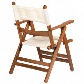 Marmaris Ahşap Bahçe Balkon Takımı: 60x60 Masa + 2 Minderli Sandalye Katlanır Set - 5
