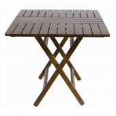 Ürgüp Ahşap Bahçe Balkon Takımı: 60x60 Masa + 2 Sandalye Katlanır Set - 2