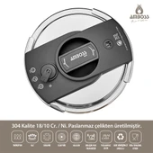 Amboss Enio Matik Paslanmaz Çelik Düdüklü Tencere 22 Cm 6 Lt - 3