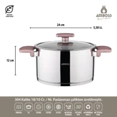 Amboss Enio 8 Parça Paslanmaz Çelik Tencere Seti Rose Gold - 5
