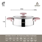 Amboss Enio 8 Parça Paslanmaz Çelik Tencere Seti Rose Gold - 6
