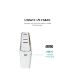 Ultimate Xp20001pd 20000mah 5 Çıkışlı Ultra Hızlı Taşınabilir Şarj Cihazı Gri - 1