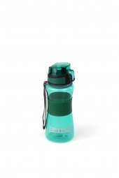 Bear&Deer Otomatik Kapak Silikon Kemer, Klipsli ve Detoks Filtreli Şeffaf Açık Yeşil Plastik Matara 700 Ml - MT0029-04 - 1