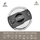 Amboss Enio Matik Paslanmaz Çelik Düdüklü Tencere 22 Cm 8 Lt - 2