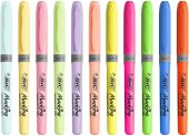 Bic Highlighter Grip 12 Renk Fosforlu Kalem Set Pastel + Canlı Renkler - 2