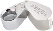 Generic 40X 25mm All Metal Magnifier Jeweller LED UV Lens Jewelery Loupe Magnifier - 1