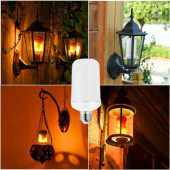 Alev Led Ampul, E27 Duy'lu Ateş Efektli Led Alevli Lamba - 1