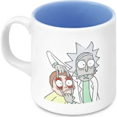 Mabbels Kupa Rick And Morty Mug Dış Beyaz İç Mavi Mug Kupa Bardağı - 1