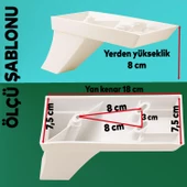 Venüs Lüks Mobilya Kanepe Sehpa Tv Ünitesi Koltuk Ayağı 8 Cm Beyaz Baza Ayakları (2 ADET) - 5