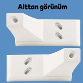Venüs Lüks Mobilya Kanepe Sehpa Tv Ünitesi Koltuk Ayağı 8 Cm Beyaz Baza Ayakları (2 ADET) - 2
