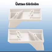 Venüs Lüks Mobilya Kanepe Sehpa Tv Ünitesi Koltuk Ayağı 8 Cm Beyaz Baza Ayakları (2 ADET) - 3