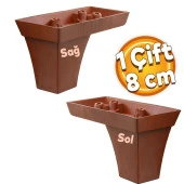 Venüs Lüks Mobilya Kanepe Sehpa Tv Ünitesi Koltuk Ayağı 8 Cm Kahverengi Baza Ayakları (2 ADET) - 1