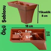 Venüs Lüks Mobilya Kanepe Sehpa Tv Ünitesi Koltuk Ayağı 8 Cm Kahverengi Baza Ayakları (2 ADET) - 4
