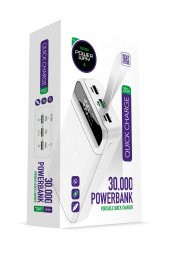 Powerway PD 22.5W 30.000 MAH 3.0 HIZLI ŞARJ (GERÇEK 30.000 MAH GARANTİLİ) QC30 POWERBANK Beyaz - 1