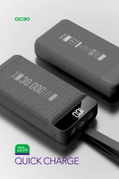 Powerway Pd 22.5W 30.000 Mah 3.0 Hızlı Şarj (Gerçek 30.000 Mah Garantili) Qc30 Powerbank Siyah - 3