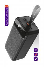 Powerway PD 22.5W 60.000 MAH 3.0 HIZLI ŞARJ (GERÇEK 60.000 MAH GARANTİLİ) QC60 POWERBANK Siyah - 3