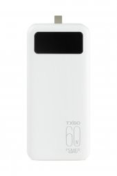 Powerway TX60 Beyaz Çoklu Çıkış Dijital Göstergeli Ekstra Kablolu 60.000 mAh (Gerçek 60.000 mAh Garantili) Powerbank - 2