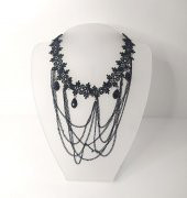 Kolye Gerdanlık Kadın Choker Bohem Kolyeler El Yapımı Uzun Püskül Boncuklar Bayan Kolye Takı Tasma - 1