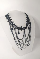 Kolye Gerdanlık Kadın Choker Bohem Kolyeler El Yapımı Uzun Püskül Boncuklar Bayan Kolye Takı Tasma - 2