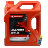 Petrol Ofisi Maxima 20W-50 Motor Yağı 4 Litre + Cam Sabunu 80 ML - 1