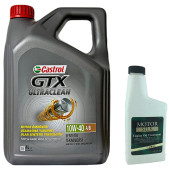 Castrol GTX 10W-40 A3/B4 Motor Yağı 4 Litre + Motor Silk Bor Katkı - 1