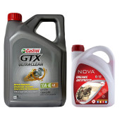 Castrol GTX 10W-40 Motor Yağı 4 Litre + Kırmızı Antifriz 3 L thumbnail 1