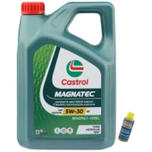 Castrol Magnatec 5W-30 Tam Sentetik Motor Yağı 4 Litre + Cam Sabunu 80 ML thumbnail 1