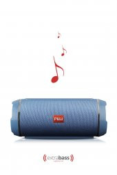 WRX05 90 dB SD Kart Aux Usb Girişli Mavi Kablosuz Bluetooth Speaker Hoparlör Ses Bombası FM Radyo - 1