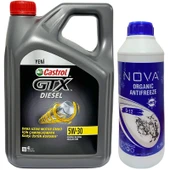 Castrol GTX Diesel 5W-30 ACEA C2 Motor Yağı 4 Litre + Y. Antifriz 1,5 L thumbnail 1