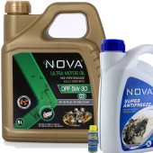 Nova 5W-30 5 Litre DPF C3 Tam Sentetik Motor Yağı +3 L Yeşil Antifriz - 1