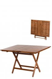 Atina Balkon Masası 80x140 -Ahşap Bahçe Masası - Katlanır Portatif Masa - 1