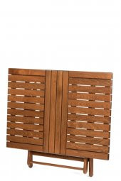 Atina Balkon Masası 80x140 -Ahşap Bahçe Masası - Katlanır Portatif Masa - 2