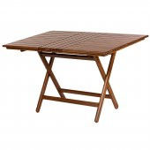 Antalya Ahşap Bahçe Balkon Takımı: 80x140 Masa + 4 Lüks Minderli Sandalye - Katlanır Set - 2