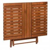 Antalya Ahşap Bahçe Balkon Takımı: 80x140 Masa + 4 Lüks Minderli Sandalye - Katlanır Set - 3