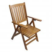 Didim Ahşap Bahçe Balkon Takımı: 70x70 Masa + 2 Sandalye Katlanır Set - 5