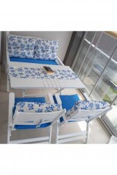 Atina Ahşap Masa 80x120 Beyaz | Katlanır Bahçe Balkon Mutfak Masası - 4