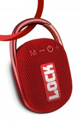 Powerway Lock Kırmızı Taşınabilir Bluetooth Hoparlör Kilit Özellikli Yüksek Ses Gücü - 1