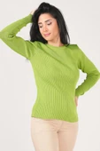 Kadın Fitilli Triko Body Yeşil - 2