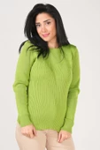 Kadın Fitilli Triko Body Yeşil - 4