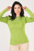 Kadın Fitilli Triko Body Yeşil - 1