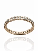 Tek Sıra Tamtur Zirkon Taşlı 14 Ayar Rose Altın Yüzük thumbnail 1