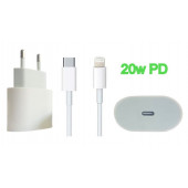 PD 20W Type-C Lighting Yüksek Hızlı Şarj Cihazı Başlık Kablo Set - 1