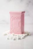 Akrilik Soft Pembe Şeker Kahve Çay Kavanozu 500 Ml (Vakum Kapak ) - 5