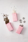 Akrilik Soft Pembe Şeker Kahve Çay Kavanozu 500 Ml (Vakum Kapak ) - 1