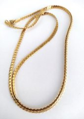 Kolye İtalyan Yassı 3 mm Paslanmaz Çelik 316 Kolye Kadın Erkek Unisex - 3