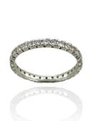 Tek Sıra Tamtur Zirkon Taşlı 14 Ayar Beyaz Altın Yüzük thumbnail 2