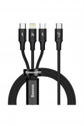 1.5 Metre 20w 3in1 Type C, Iphone Lightning Ve Micro Ultra Hızlı Şarj Ve Data Kablosu - 1