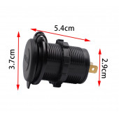 AraçKaravanTekneKamyon Çift Port Usb Şarj 10 ADET Kırmızı ışık - 2